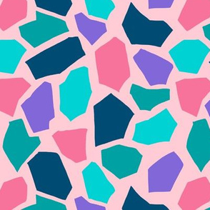 Terrazzo large in pink, purple and teal