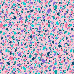 Terrazzo tiny in pink, purple and teal