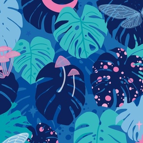 Tropical Monstera Magic - Large Scale