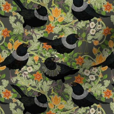 Ruth Bader GinsBIRD SMALL floral gray
