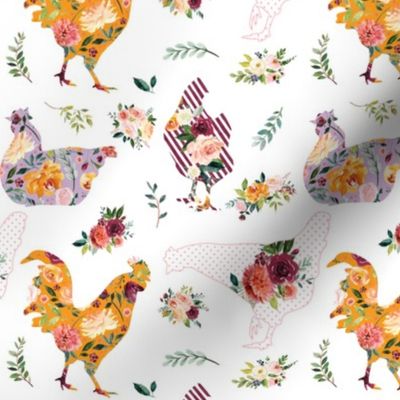 paprika orange patchwork chicken cuties - 3 inch