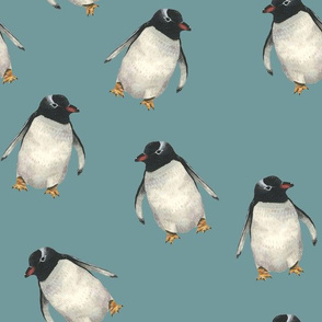 Penguin Pals - Teal - Medium