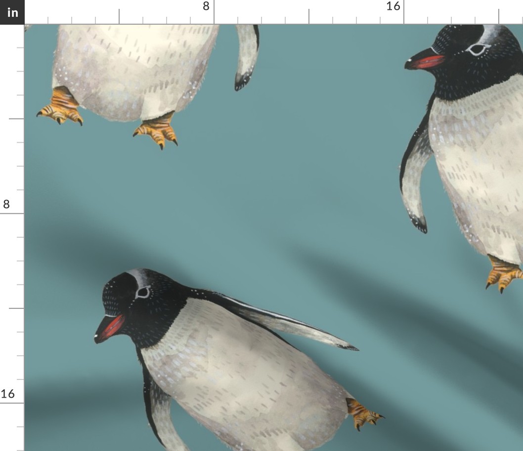 Penguin Pals - Teal - Large