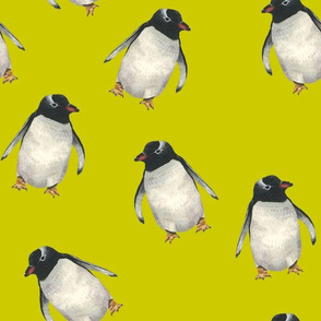 Penguin Pals - Chartreuse - Medium