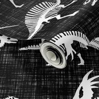 dinosaur bones // black linen