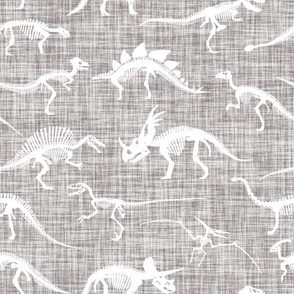 dinosaur bones // silver linen