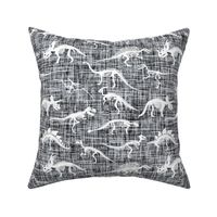 dinosaur bones // pewter linen