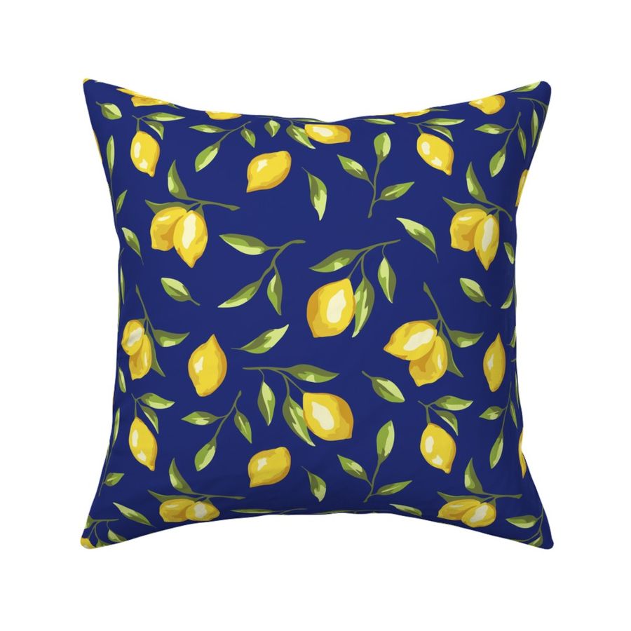 lemons - blue background