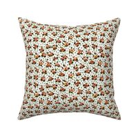 Darling Calico ~ Sage and Coral Bright White 