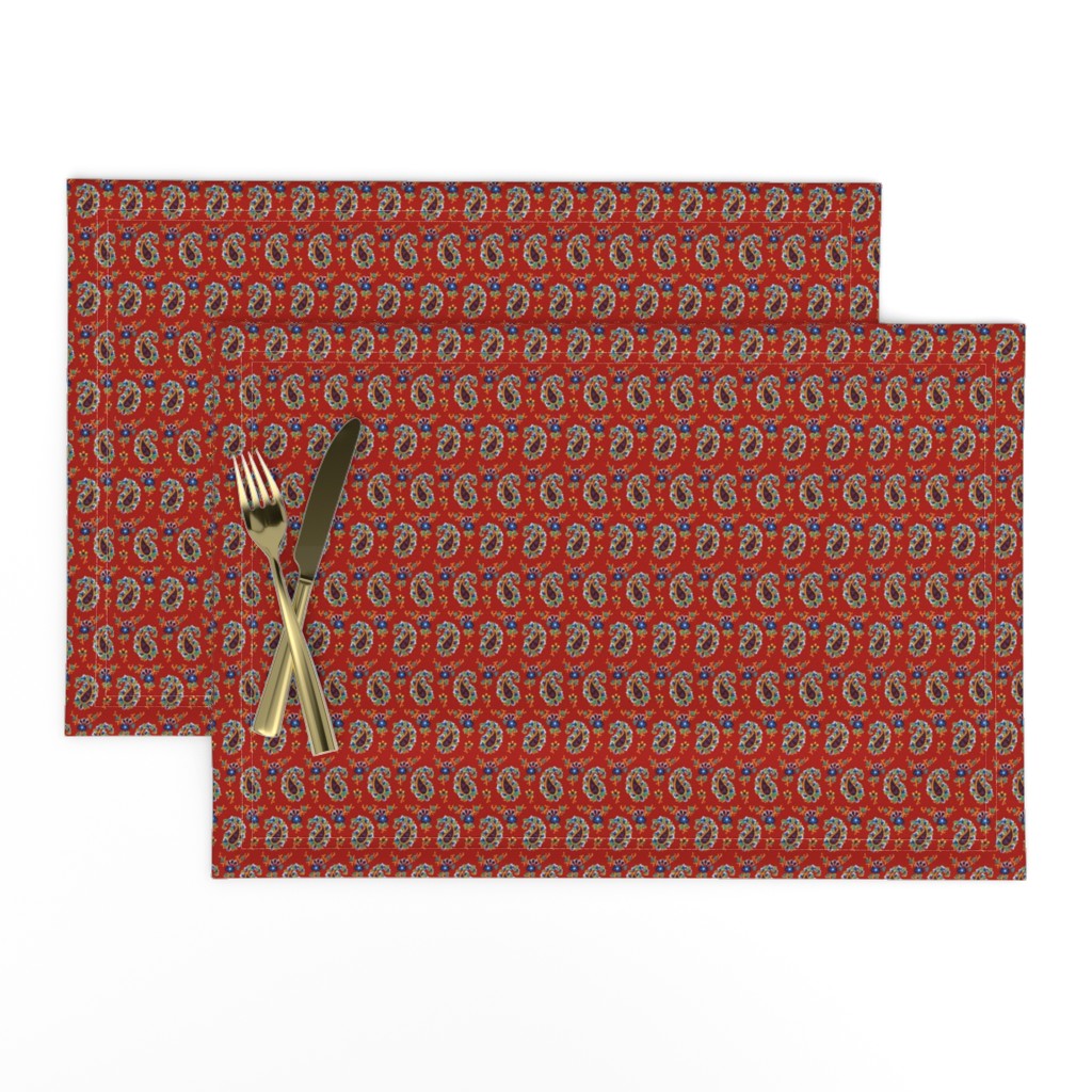 Nanette Paisley Calico ~ Turkey Red 