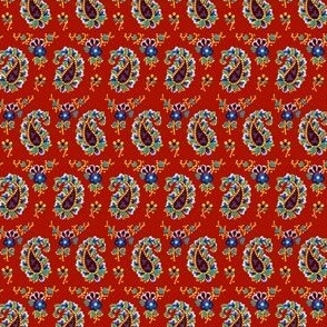 Nanette Paisley Calico ~ Turkey Red 