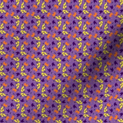 Halloween Tissu sorcières Chauves-Souris Fantômes Violet FQ demi Mètre ou Mètre 100% coton 