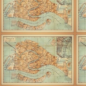 Venice map - antique, tiny