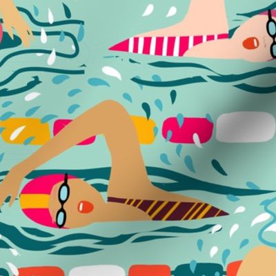 freestyle swimming ladies // mint