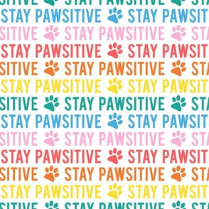 Stay pawsitive - rainbow - LAD20