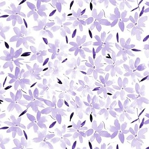 Amethyst Tender meadow - watercolor pastel florals - painted soft wildflowers for home decor bedding nursery - flower pattern p322