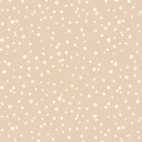 Little spots minimal snow fall dots boho autumn beige white neutral seventies nursery