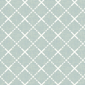 Squared lattice - antique blue