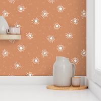 Love seventies retro style sunshine sun soft pastel nursery rust orange