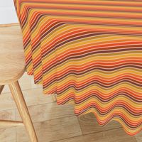 Smaller Scale - Retro Diagonal Stripes in Orange Ombre