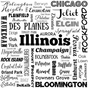 Illinois cities, white