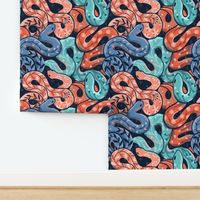 SMALL scale Snakes design. Reptiles pattern.