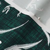 dinosaur bones // dark emerald linen