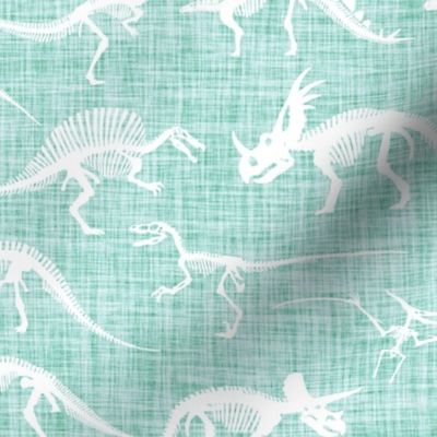 dinosaur bones // aqua linen