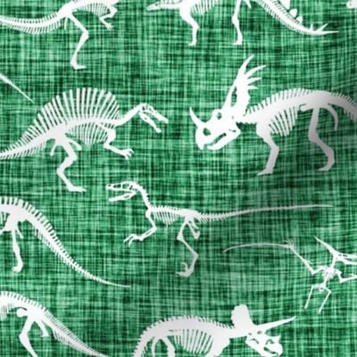 dinosaur bones // green linen no. 2
