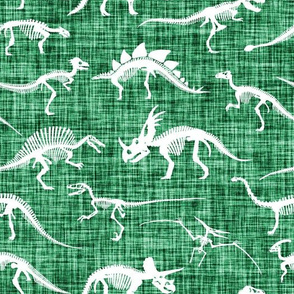 dinosaur bones // green linen no. 2