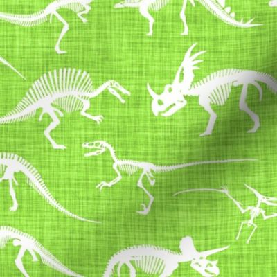 dinosaur bones // chartreuse linen