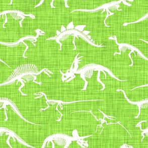 dinosaur bones // chartreuse linen