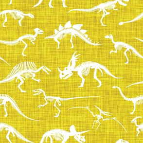dinosaur bones // yellow linen