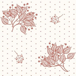 Bancroft Botanical: Dusty Coral & Cream Floral, Wild Berries