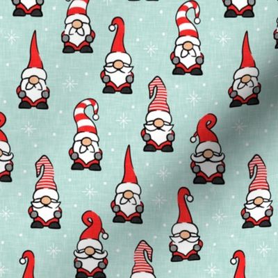 Christmas Gnomes - mint - LAD20