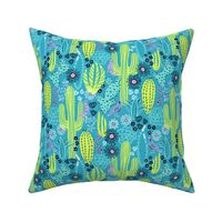 Sonoran Landscape (Lime and Teal)