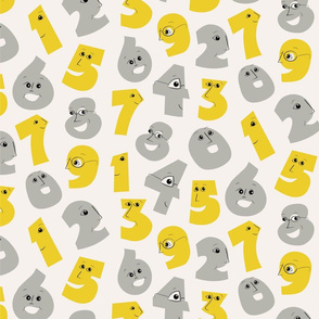 Happy Numbers, Yellow/ Grey