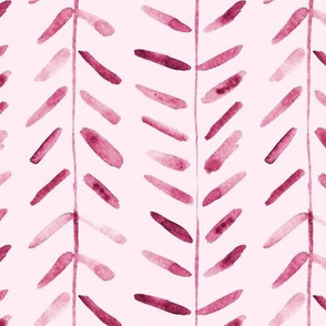 Raspberry watercolor abstract geometrical pattern for modern home decor bedding nursery painted brush strokes herringbone