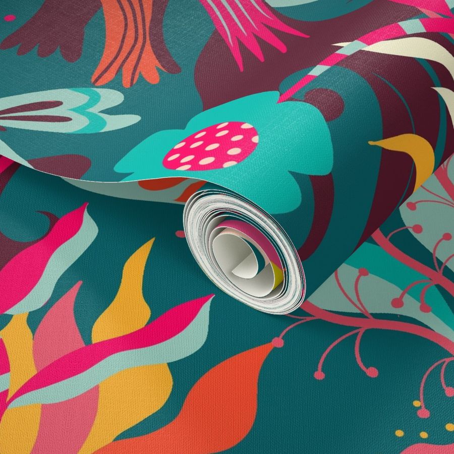 fantastic jungle Wallpaper | Spoonflower