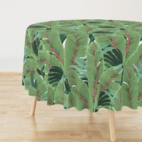 TROPICAL BANANA LEAVES white