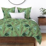 TROPICAL BANANA LEAVES white