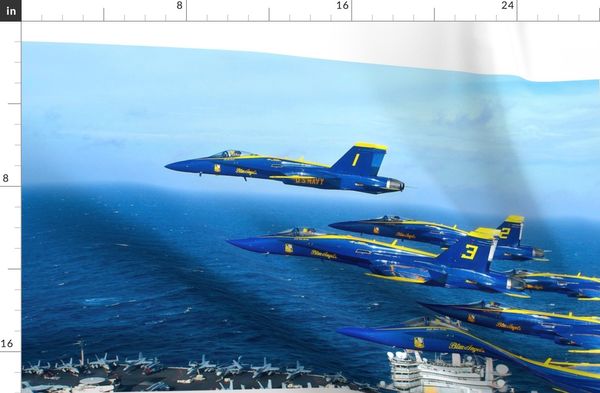 62-24 Blue Angels fly in the Delta - Spoonflower