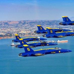 63-5 Blue Angels, fly over San Francisco Bay