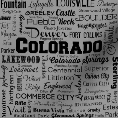 Colorado cities, std gray