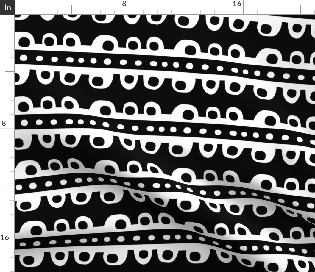 Bumpy Stripe (black & white)