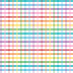 Rainbow Gingham Pattern