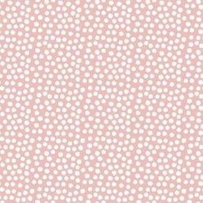 6" White and Pink Polka Dots