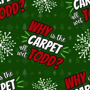 WHY is the carpet all wet TODD? green - large