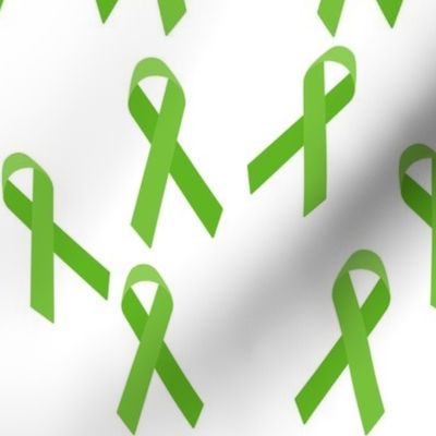 Tossed Green Awareness Ribbons