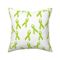 Tossed Lime Green Awareness Ribbons